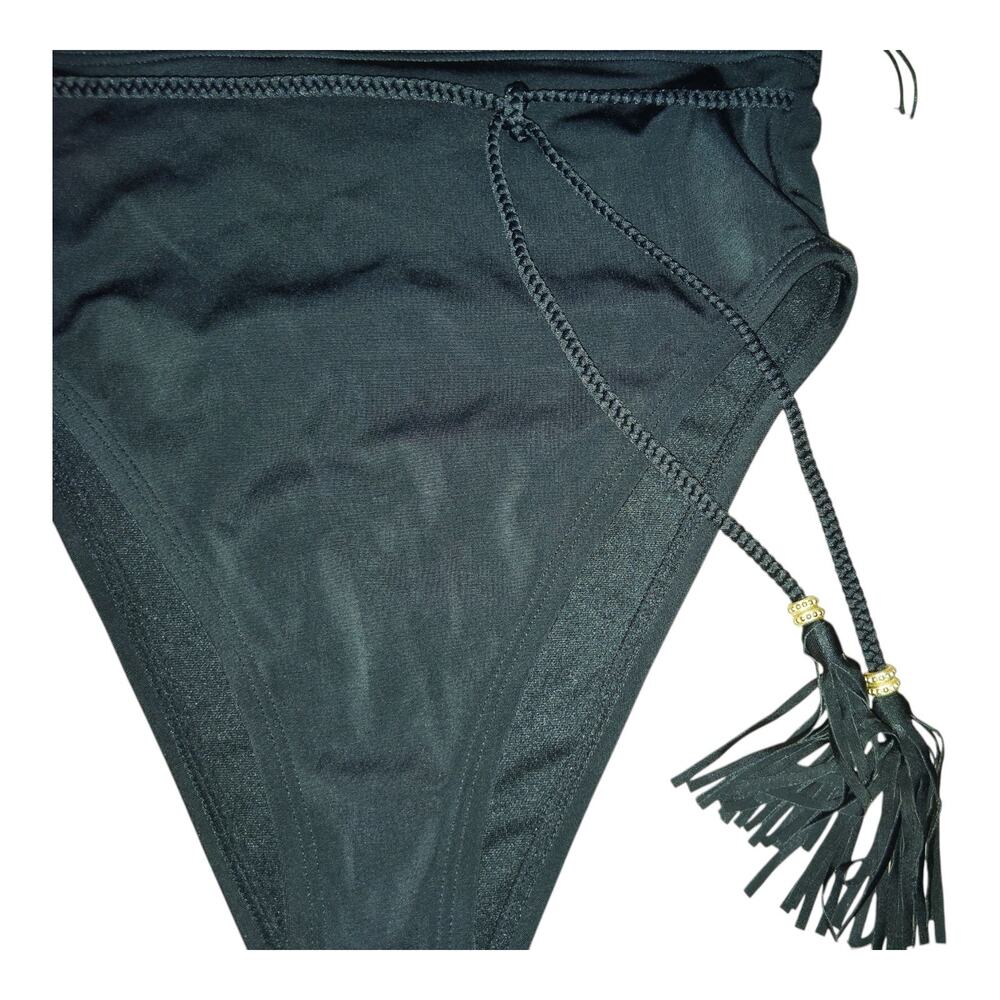 Shade & Shore Black‎ High Waist Bikini Bottom Swimsuit Size XS New with Tags - Picture 5 of 6